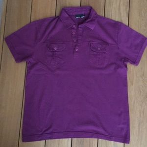 Tagless Purple Polo Shirt L